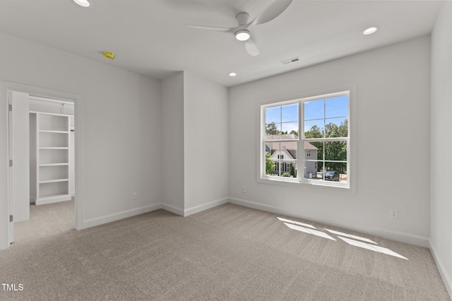 100 N Ridge View Way, Franklinton, NC 27525 - carpeted empty room with a ceiling fan, baseboards, and recessed lighting
