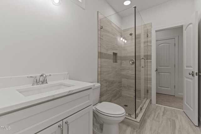100 N Ridge View Way, Franklinton, NC 27525 - full bath featuring a stall shower, vanity, and toilet
