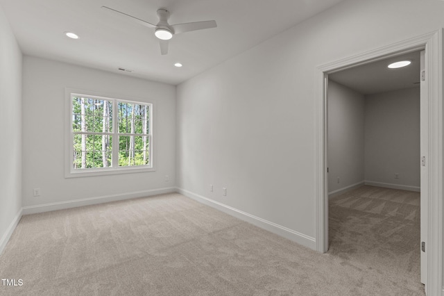 100 N Ridge View Way, Franklinton, NC 27525 - carpeted empty room featuring baseboards, ceiling fan, and recessed lighting