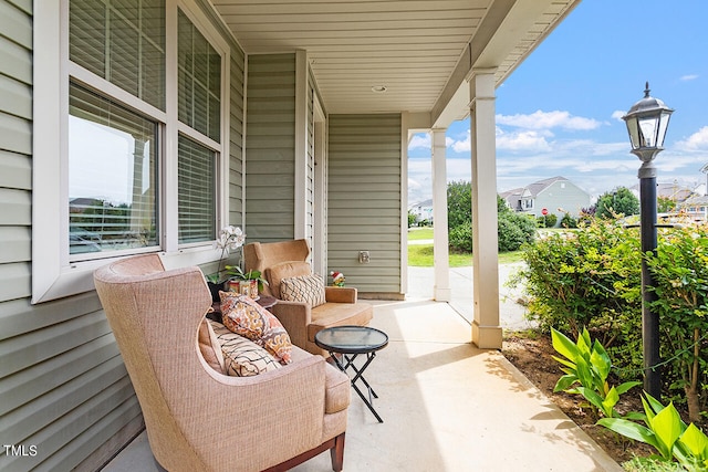 view of patio / terrace featuring covered porch