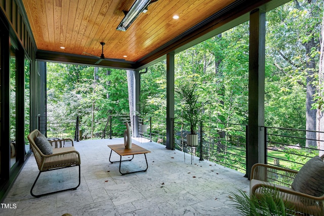 view of patio with a balcony