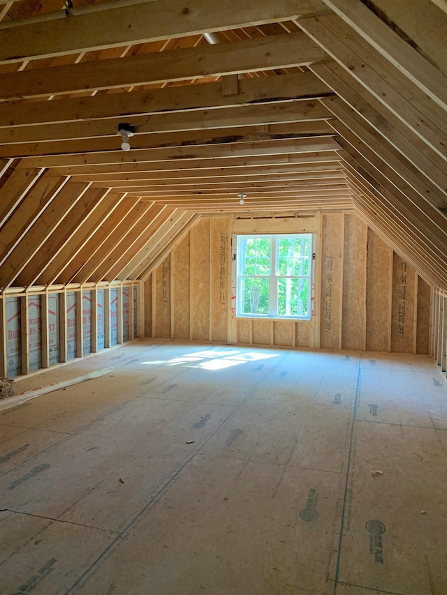 view of attic