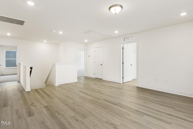 empty room featuring light hardwood / wood-style floors