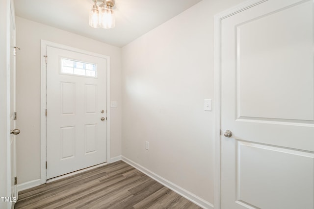 foyer featuring light wood-type flooring