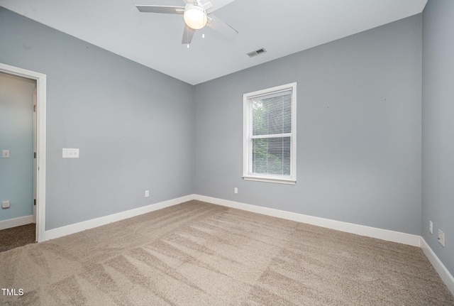 3313 Overhead Ct, Willow Springs, NC 27592 - carpeted spare room featuring a ceiling fan and baseboards