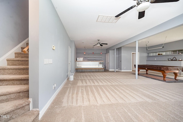 3313 Overhead Ct, Willow Springs, NC 27592 - corridor with carpet flooring and stairway