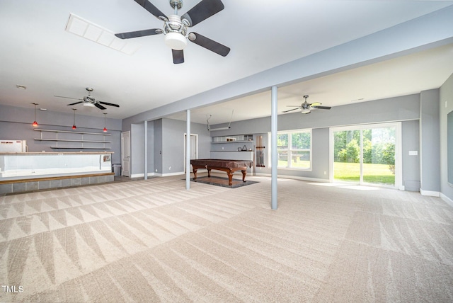 3313 Overhead Ct, Willow Springs, NC 27592 - interior space with billiards table and a ceiling fan