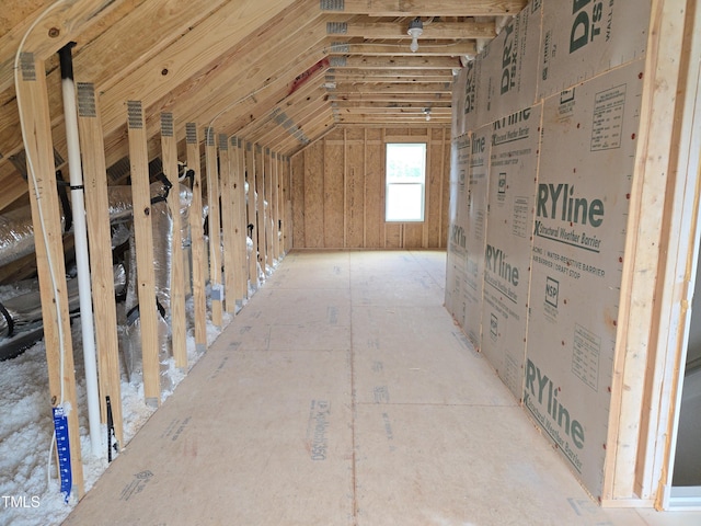 view of attic