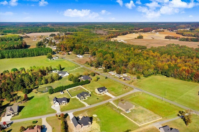 46 Otter Hole Dr, Kenly, NC 27542 - birds eye view of property featuring a view of trees and a rural view