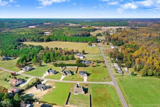 46 Otter Hole Dr, Kenly, NC 27542 - aerial view featuring a wooded view
