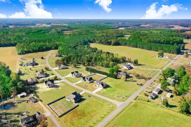 46 Otter Hole Dr, Kenly, NC 27542 - birds eye view of property with a wooded view