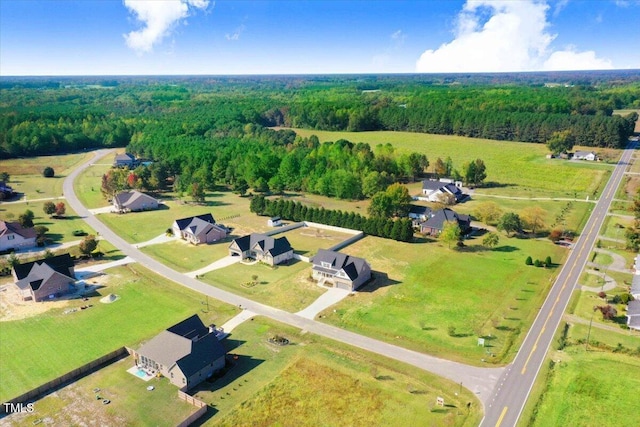 46 Otter Hole Dr, Kenly, NC 27542 - bird's eye view featuring a wooded view