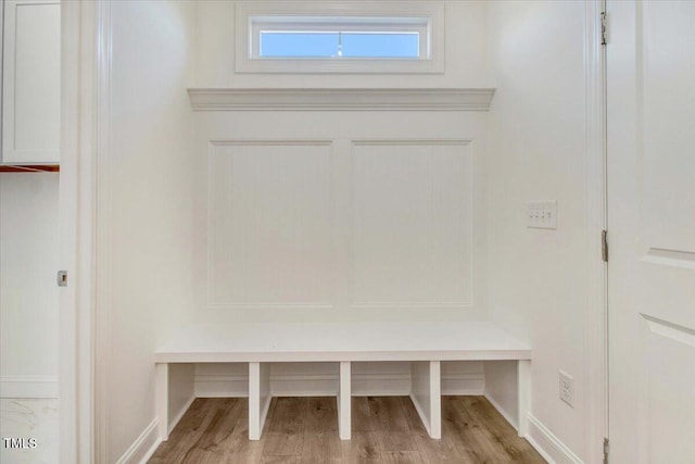 46 Otter Hole Dr, Kenly, NC 27542 - mudroom featuring baseboards and wood finished floors