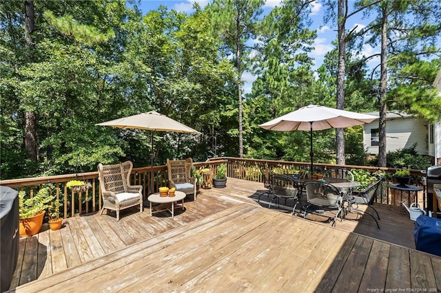 view of wooden terrace