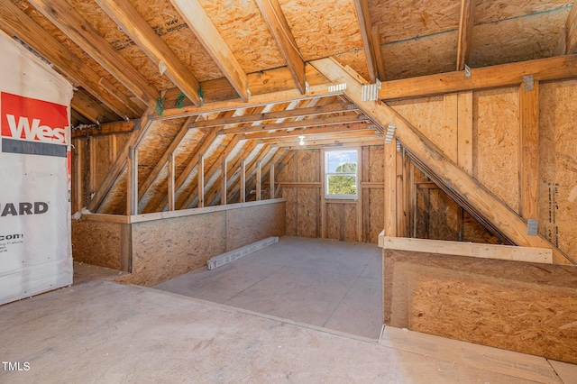 view of attic