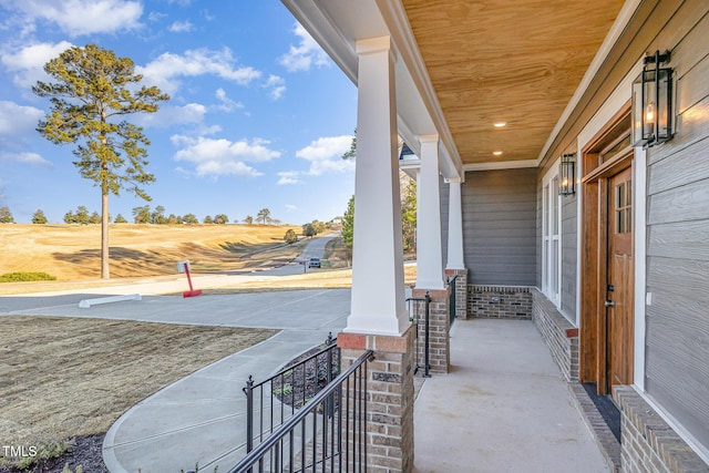 view of patio / terrace with a porch