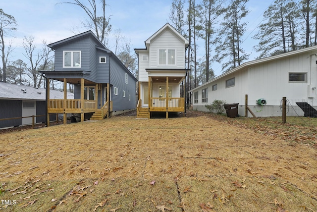 view of rear view of property