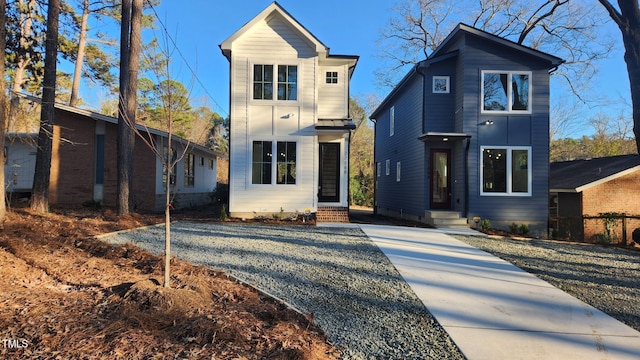 view of contemporary house