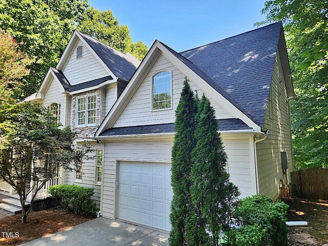 view of front of home featuring a garage