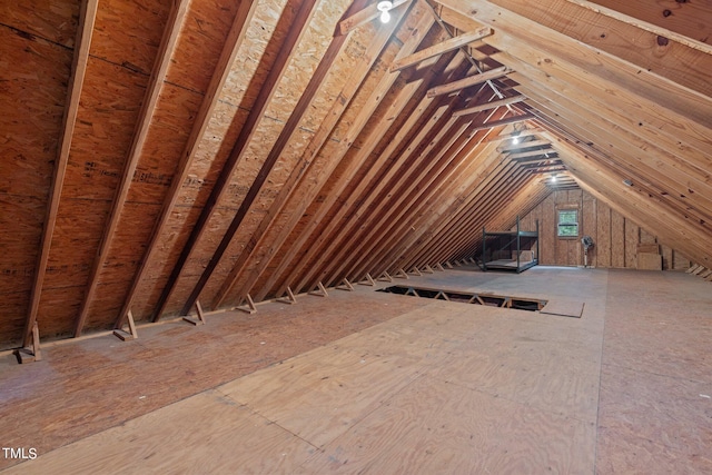 view of attic