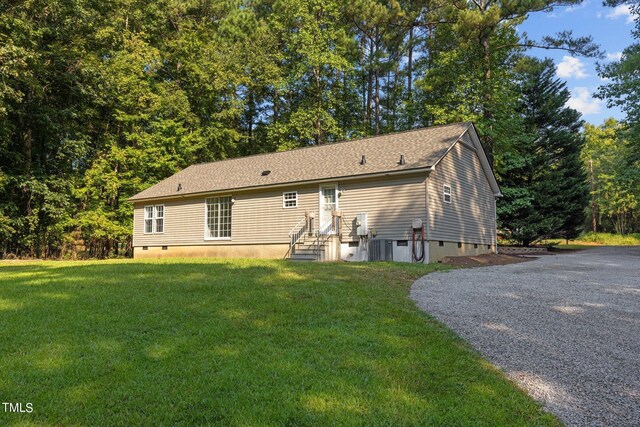 exterior space with a lawn