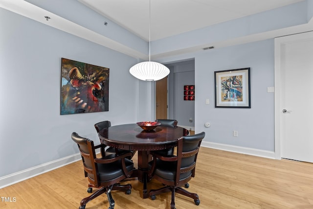 dining area featuring light hardwood / wood-style floors