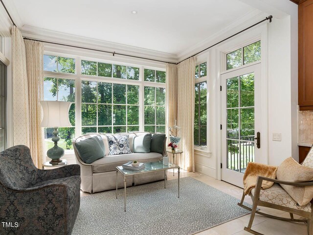 sunroom / solarium featuring a wealth of natural light