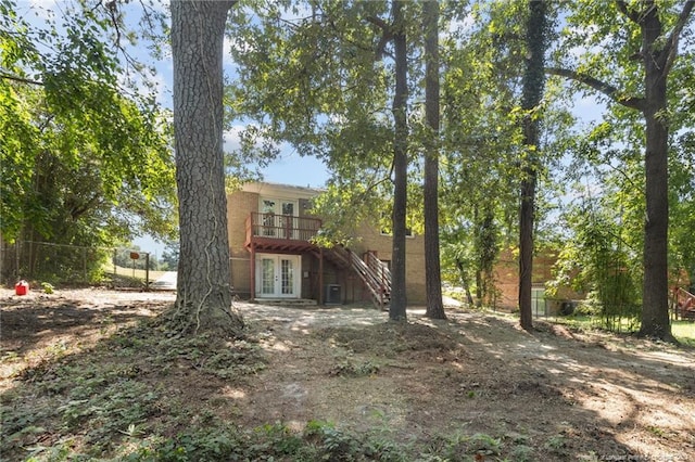 view of front of home with french doors