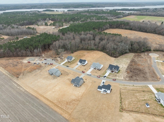 aerial view featuring a rural view