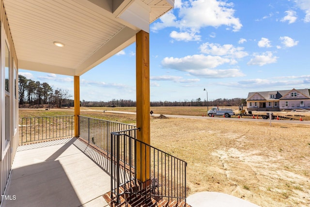 view of patio with a porch