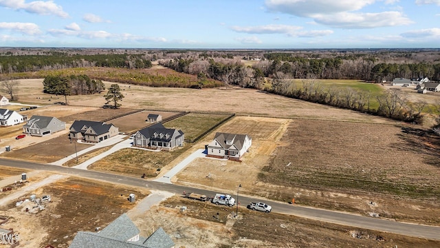 aerial view featuring a rural view