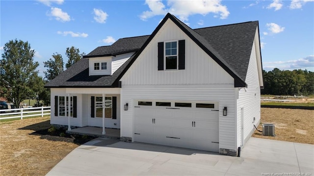 300 Fields Rd Lot 5, Pikeville, NC 27863 - view of front of property featuring a garage and central AC unit