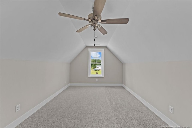300 Fields Rd Lot 5, Pikeville, NC 27863 - additional living space featuring ceiling fan, light colored carpet, and vaulted ceiling
