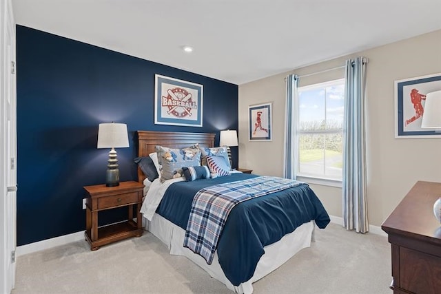 view of carpeted bedroom