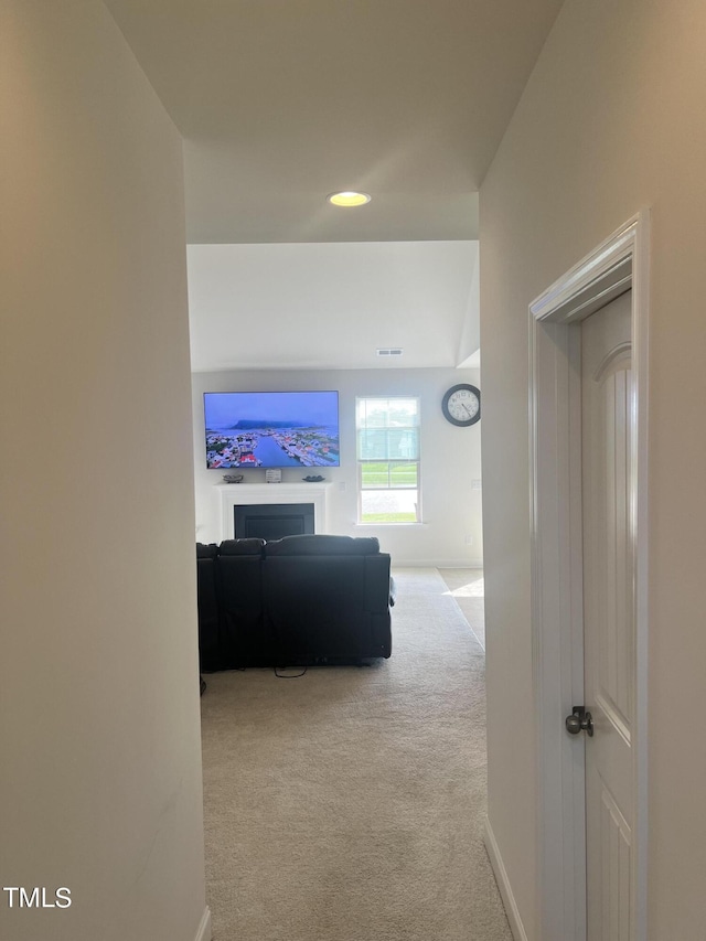 1565 Sage Treee Dr, Zebulon, NC 27597 - hall with carpet floors and baseboards