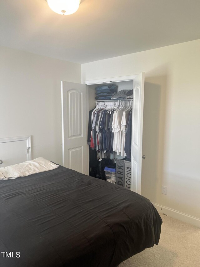 1565 Sage Treee Dr, Zebulon, NC 27597 - bedroom featuring carpet floors, baseboards, and a closet
