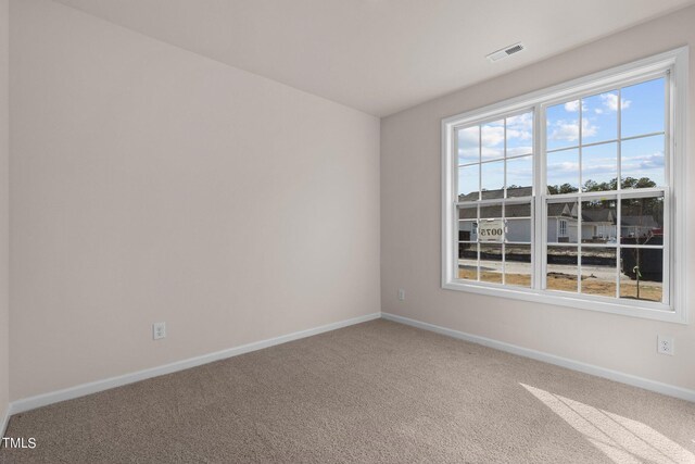 view of carpeted spare room