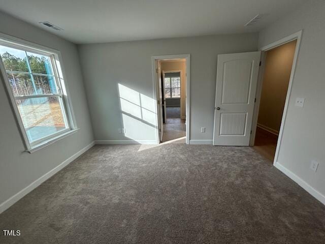 view of carpeted empty room