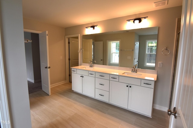 bathroom with vanity