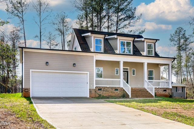 view of front of property featuring a porch