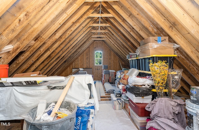 view of attic