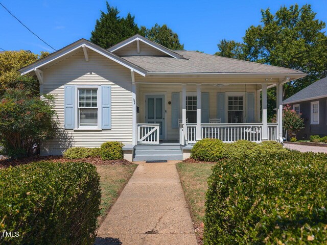 bungalow-style home featuring a porch