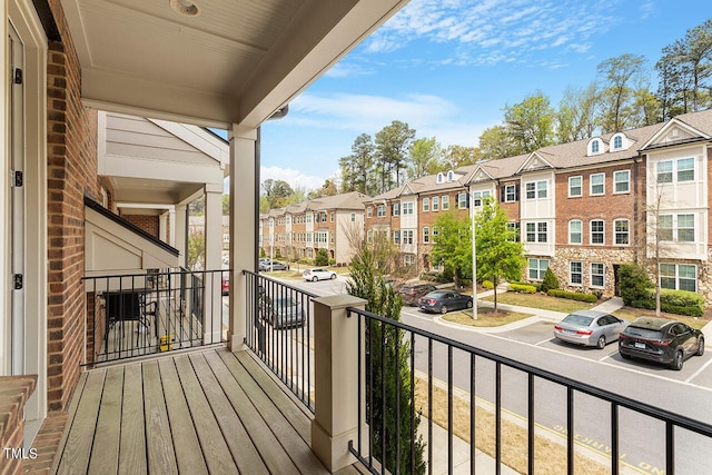 balcony featuring a residential view