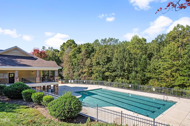 view of pool with a patio