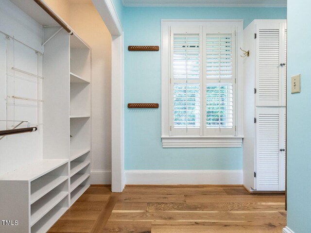 2501 Kenmore Dr, Raleigh, NC 27608 - spacious closet featuring wood finished floors