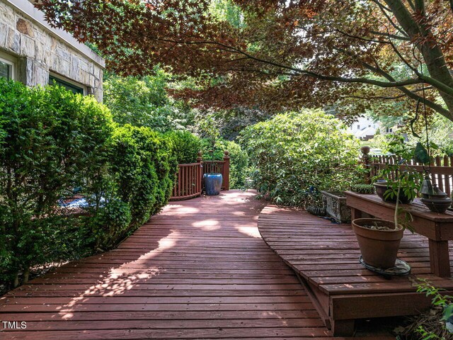 view of wooden terrace