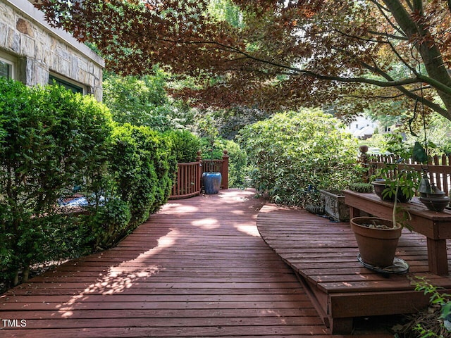 2501 Kenmore Dr, Raleigh, NC 27608 - view of wooden deck