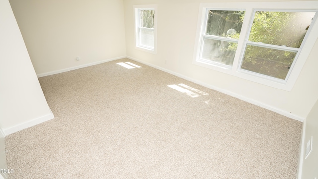 unfurnished room featuring carpet flooring and a healthy amount of sunlight