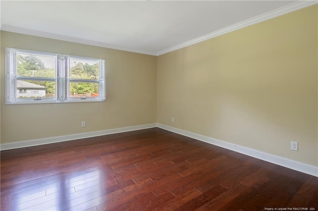 2116 Winterlochen Rd, Fayetteville, NC 28305 - empty room with dark wood-type flooring, ornamental molding, and baseboards