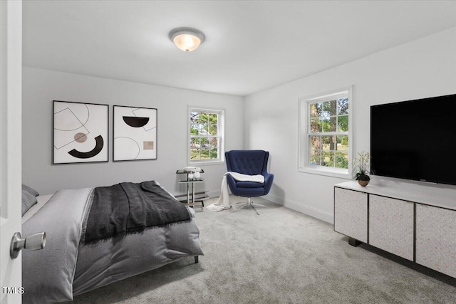 view of carpeted bedroom